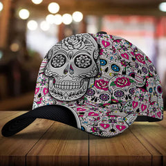 Maxcorners Custom Name Sugar Skull - Cap