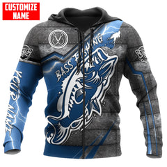 Maxcorners Bass Fishing Metal Boat Fishing Personalized Name 3D Shirt