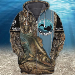 Maxcorners Walleye Fishing 3D Shirt