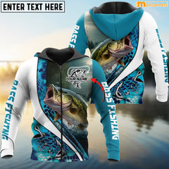 Maxcorners Bass Fishing Metal Personalized Name 3D Shirt