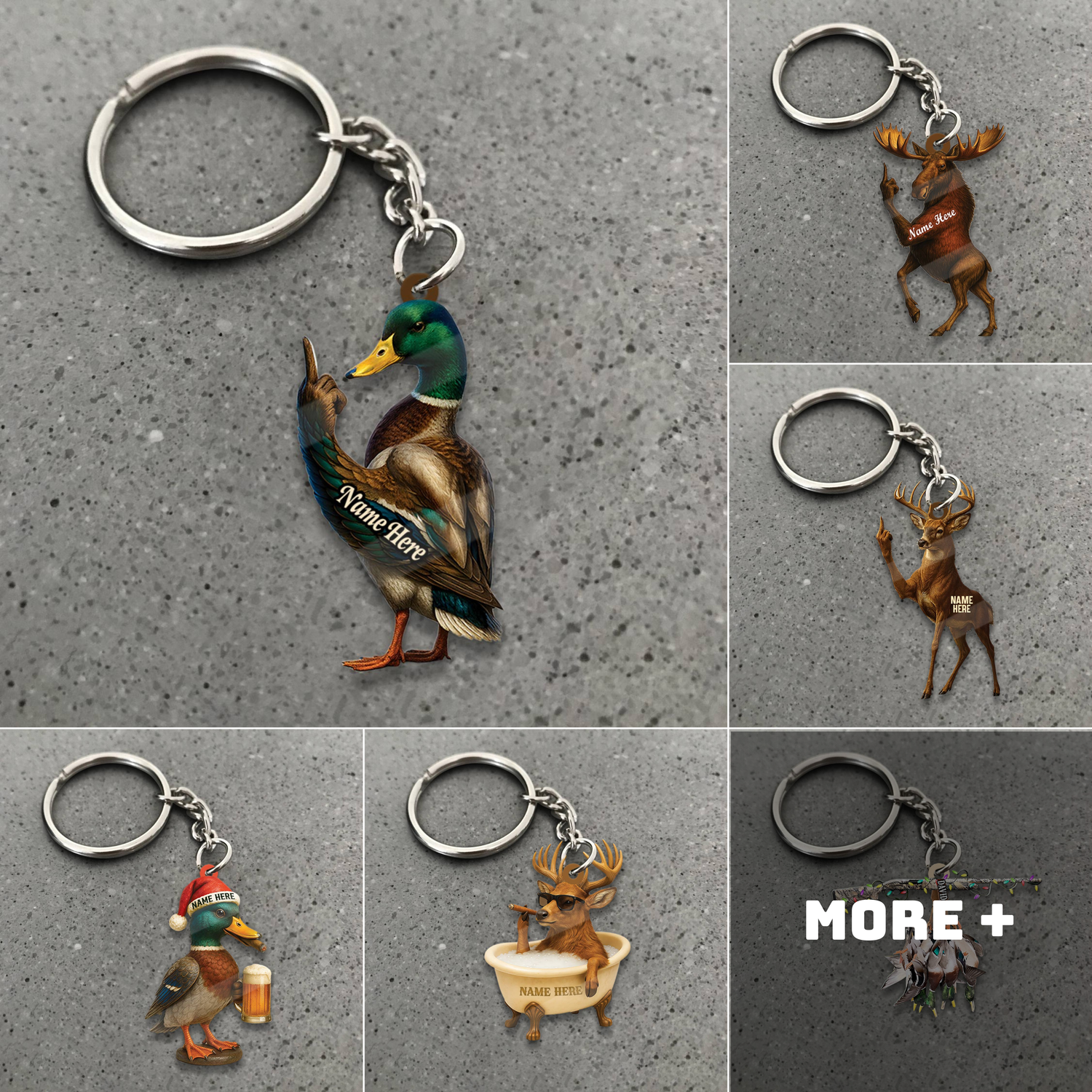 HUNTING 3D KEYCHAINS