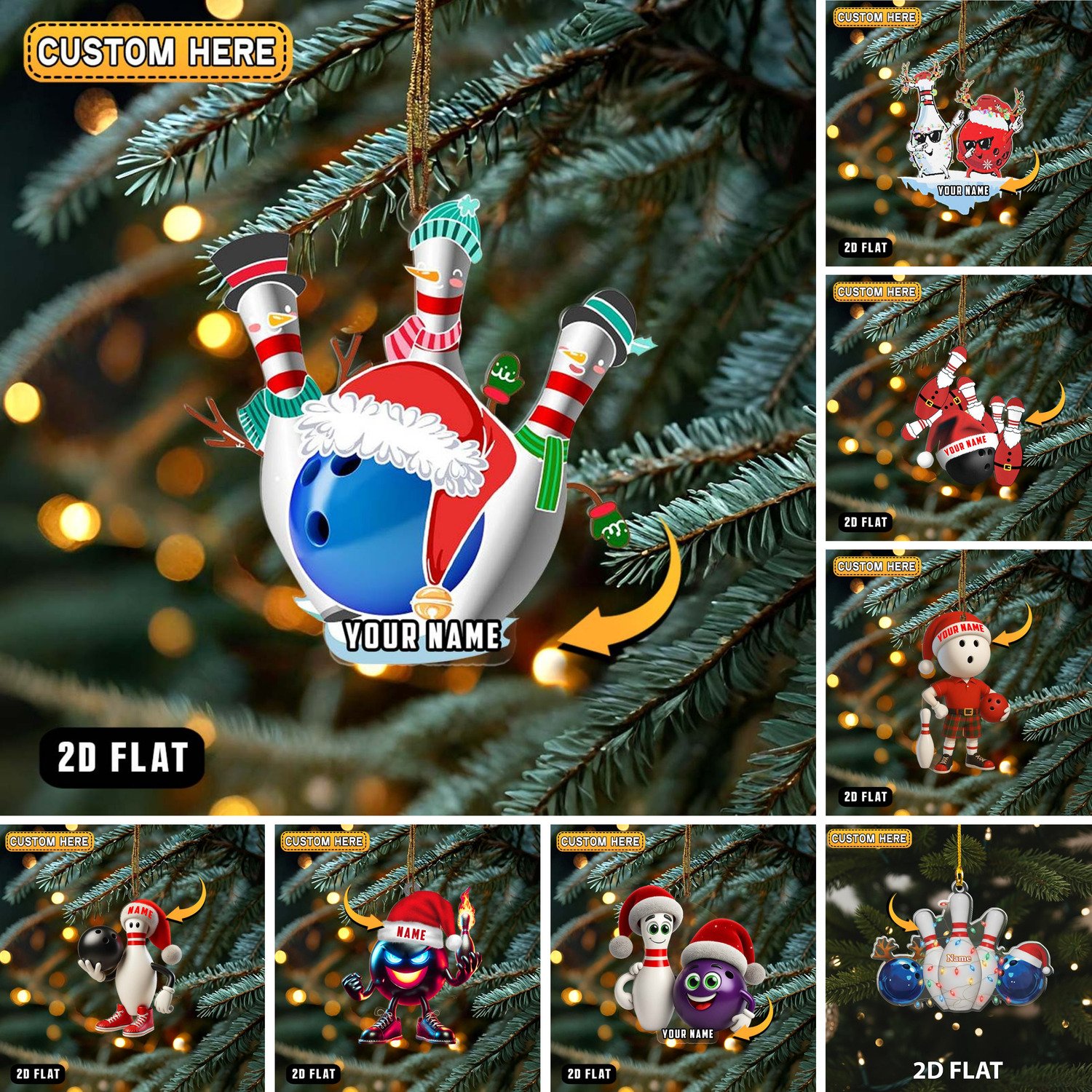 BOWLING 3D ORNAMENTS