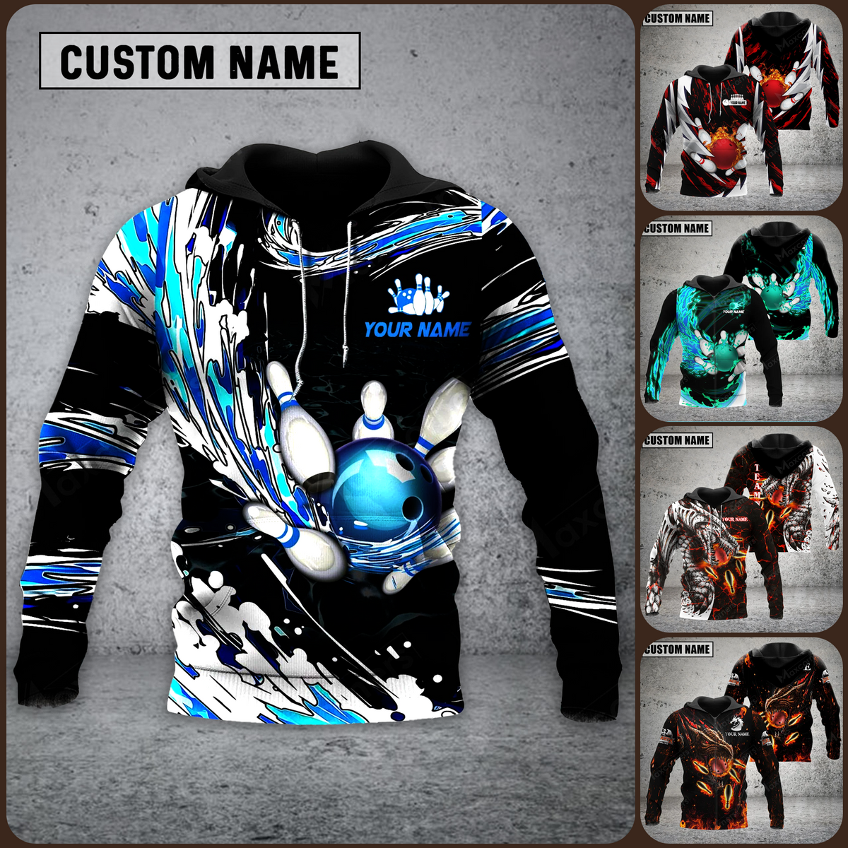 Bowling Hoodie Maxcorners