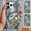 Maxcorners Olive Geometric Grunge Personalized Name Phone Case (13 Fish Species)