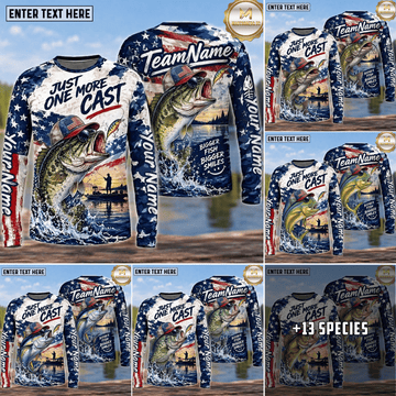 (13 Breeds) Maxcorners Fishing American Flag Beer Freedom Eagle Splash Design Custom Name & Team Name 3D Shirts