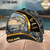 Maxcorners Fishing Gold Stripe Camo Personalized 3D Cap