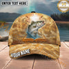 Maxcorners Fishing Golden Faith Open Bible Splash Personalized Name 3D Cap (12 Fish Species)
