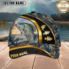 Maxcorners Fishing Gold Stripe Camo Personalized 3D Cap