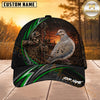 Maxcorners Hunting Green Stripe Skull Archer and Deer Sunset Design Personalized 3D Cap