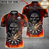 Maxcorners Darts Flaming Skull Dartboard Design Multicolor Customized Name, Team Name 3D Shirts