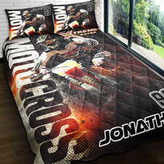 Maxcorners Motocross 5 Personalized Bedding Set