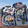 (13 Breeds) Maxcorners Fishing American Flag Beer Freedom Eagle Splash Design Custom Name & Team Name 3D Shirts