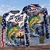 (13 Breeds) Maxcorners Fishing American Flag Beer Freedom Eagle Splash Design Custom Name & Team Name 3D Shirts