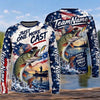(13 Breeds) Maxcorners Fishing American Flag Beer Freedom Eagle Splash Design Custom Name & Team Name 3D Shirts