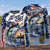 (13 Breeds) Maxcorners Fishing American Flag Beer Freedom Eagle Splash Design Custom Name & Team Name 3D Shirts