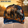 Maxcorners Hunting American Flag Sunset Rifle Personalized 3D Cap