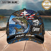 Maxcorners Fishing American Flag Camo Personalized 3D Cap