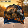Maxcorners Hunting American Flag Sunset Rifle Personalized 3D Cap