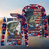(13 Breeds) Maxcorners Fishing American Flag Just One More Cast Sunset Splash Design Custom Name & Team Name 3D Shirts