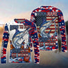 (13 Breeds) Maxcorners Fishing American Flag Just One More Cast Sunset Splash Design Custom Name & Team Name 3D Shirts
