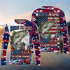 (13 Breeds) Maxcorners Fishing American Flag Just One More Cast Sunset Splash Design Custom Name & Team Name 3D Shirts