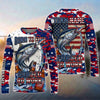 (13 Breeds) Maxcorners Fishing American Flag Just One More Cast Sunset Splash Design Custom Name & Team Name 3D Shirts