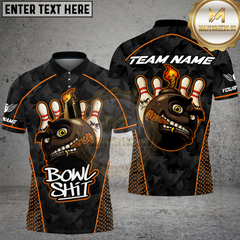 Maxcorners Bowling Shirt Crazy Smoking Bowling Bomb Design Multioptions Personalized Name, Team Name Unisex 3D Shirt (4 Colors)
