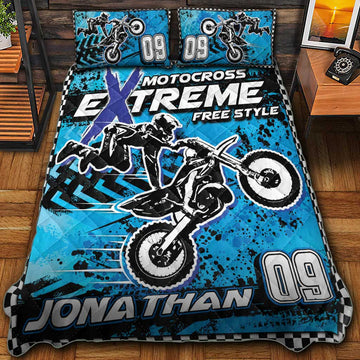 Maxcorners Motocross 17 Personalized Bedding Set
