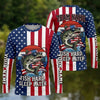 (13 Breeds) Maxcorners Fishing Red White Blue Camo Born To Fish Forced To Work Beer Design Custom Name & Team Name 3D Shirts