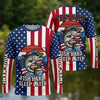 (13 Breeds) Maxcorners Fishing Red White Blue Camo Born To Fish Forced To Work Beer Design Custom Name & Team Name 3D Shirts