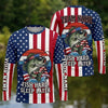 (13 Breeds) Maxcorners Fishing Red White Blue Camo Born To Fish Forced To Work Beer Design Custom Name & Team Name 3D Shirts