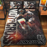Maxcorners Motocross 5 Personalized Bedding Set