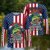 (13 Breeds) Maxcorners Fishing Red White Blue Camo Born To Fish Forced To Work Beer Design Custom Name & Team Name 3D Shirts