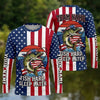 (13 Breeds) Maxcorners Fishing Red White Blue Camo Born To Fish Forced To Work Beer Design Custom Name & Team Name 3D Shirts