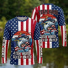 (13 Breeds) Maxcorners Fishing Red White Blue Camo Born To Fish Forced To Work Beer Design Custom Name & Team Name 3D Shirts