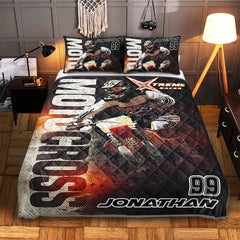 Maxcorners Motocross 5 Personalized Bedding Set