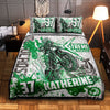 Maxcorners Motocross 30 Multicolor Option Personalized Bedding Set