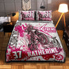 Maxcorners Motocross 30 Multicolor Option Personalized Bedding Set