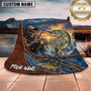 Maxcorners Fishing Lightning Storm Fishing Scene with Dramatic Effect Personalized Name 3D Bucket Hat (13 Fish Species)