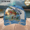 Maxcorners Fishing Ocean Sunset Personalized 3D Cap