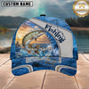 Maxcorners Fishing Ocean Sunset Personalized 3D Cap