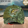 Maxcorners Fishing Marsh Grass Water Splash Personalized 3D Cap (12 Fish Species)