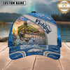 Maxcorners Fishing Ocean Sunset Personalized 3D Cap