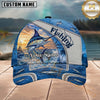Maxcorners Fishing Ocean Sunset Personalized 3D Cap