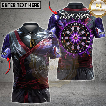 Maxcorners Shadow Ninja Thunder Strike Darts Board Multiple Options Personalized Name, Team Name 3D Shirt