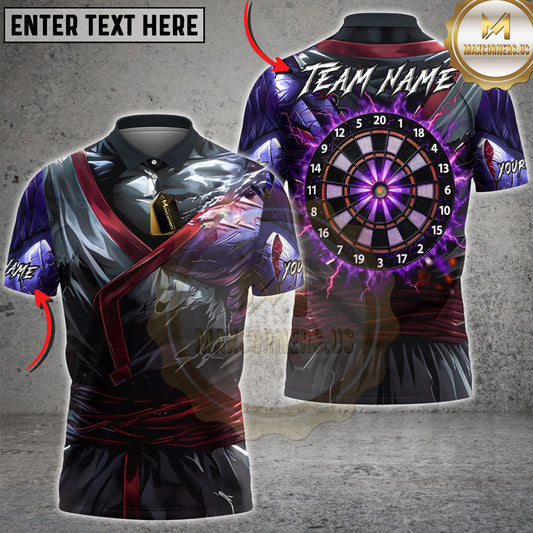 Maxcorners Shadow Ninja Thunder Strike Darts Board Multiple Options Personalized Name, Team Name 3D Shirt