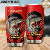 Maxcorners Fishing Tumbler Red Black Fiery Action Design Personalized Name Tumbler (13 Species)