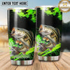 Maxcorners Fishing Tumbler Neon Green Paint Burst Design Personalized Name Tumbler (13 Species)