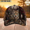 Maxcorners Hunting Skull Bowhunter Red Stripe Camo Personalized 3D Cap