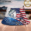 Maxcorners Fishing Vibrant Camo Fishing Adventure with Dynamic Splash Personalized Name 3D Bucket Hat (13 Fish Species)